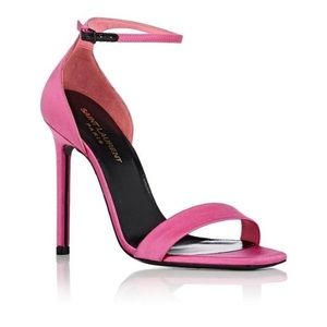 Satin pink Saint Laurent Sandals
